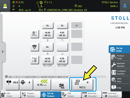 Esempio: Menu Configura disegno 