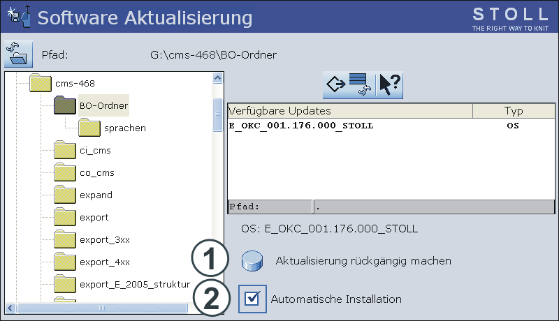 Erweitertes Fenster Software Aktualisierung