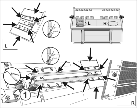 Ingrassaggio del dispositivo di spostamento