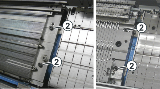 Allentamento della frontura (a destra: CMS 830 C, CMS 520 C+)