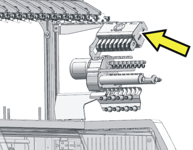 Máquina de tricotar com dispositivo ASCON