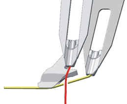 Prensador com flanco deflector