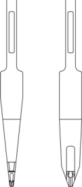 Comparaison "Pointe de guide-fil fine et pointe standard"