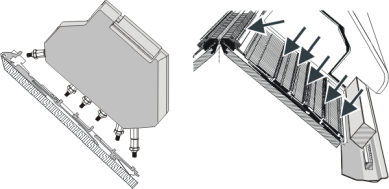 Lubrication points of the central lubrication