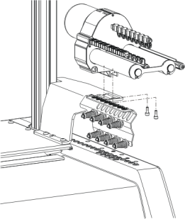 Mounting the friction feed wheel