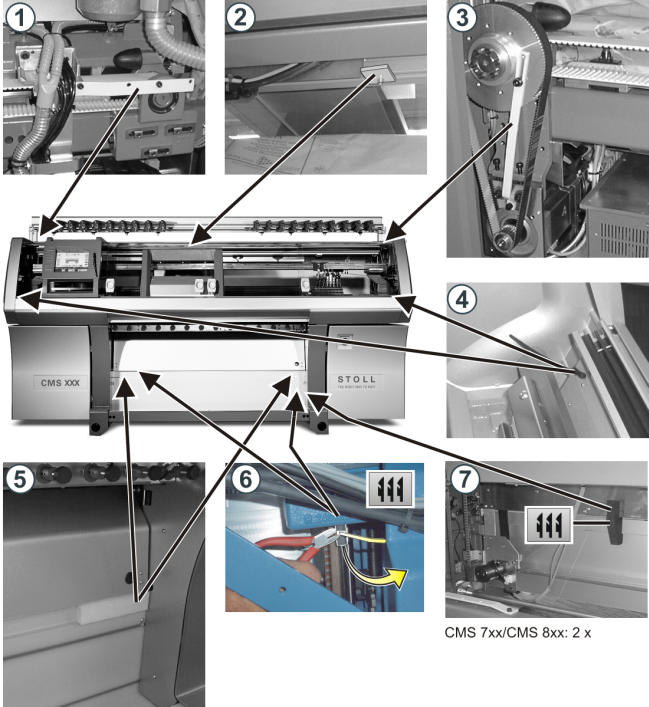 Fixing spots for transport locks